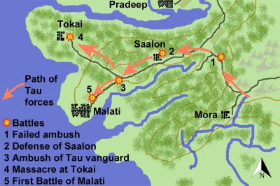 Map of Battle of Malati